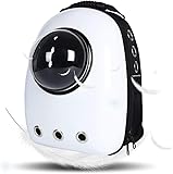 LEMONDA Portable Pet Travel Carrier,Space Capsule Pet Cat Bubble Backpack,Waterproof Traveler Knapsack for Cat and Small Dog Mutil Colors to Choose(White)