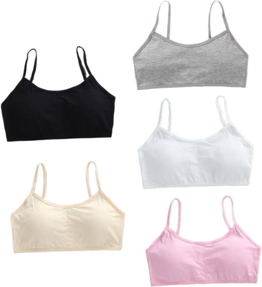 Big Girls Training Bras Wireless Light Padded Starter Sports Bra 10-16 Years