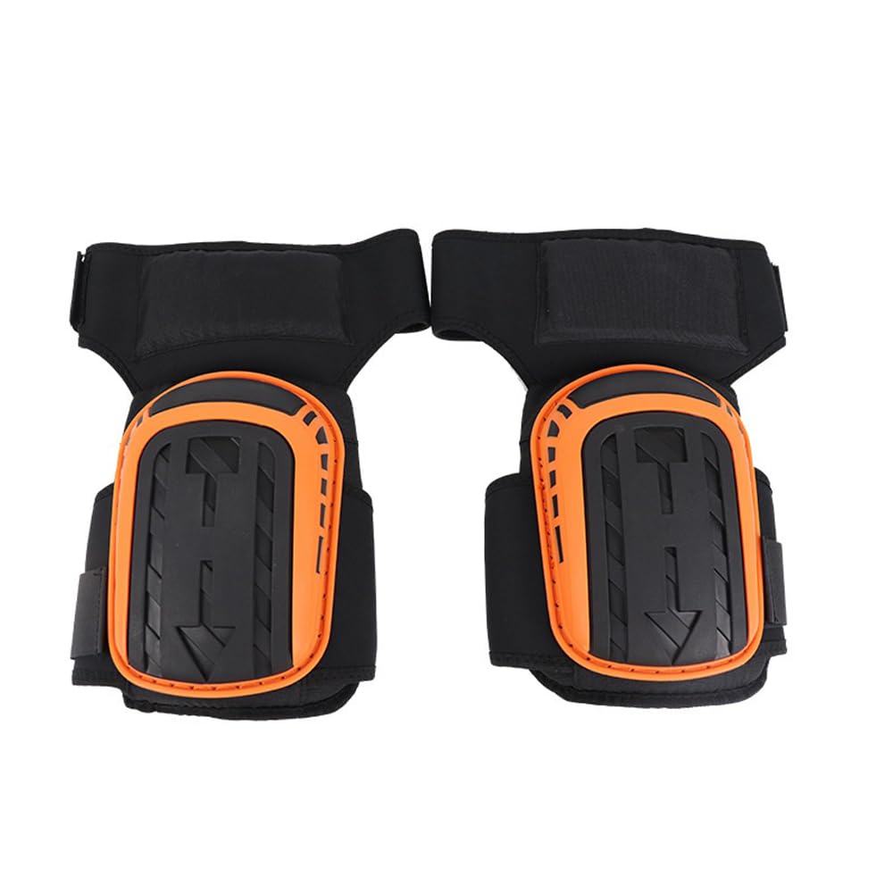 BaronHong Knee Pads Work Heavy Duty Pad For Construction,Tiling,Flooring install Extra Gel and Cushion Support Long Kneeling (orange,M)