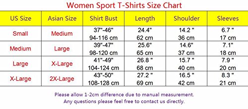 Jeansian Women's Outdoor Sport Quick Dry V-Neck Tee T-Shirt Swt240 Red L #TOP4