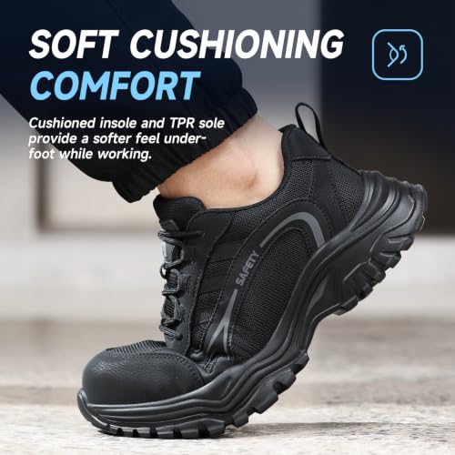 Image of Steel Toe Shoes for Men Women Lightweight Work Shoes Men Breathable Safety Shoe