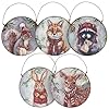 Primitives by kathy winter animal ornament set red 118482  urban country home decor