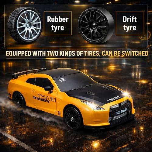 Image of TheLittleOnes 4x4 Rc Drifting Car - Rc Drift Cars High Speed Remote Control Drift Car 2.4GHz Remote Control Drift Stunt Off Road Cars 360 Rotation Toys For Kids & Adults Boys & Girls [TurboRally Pro]