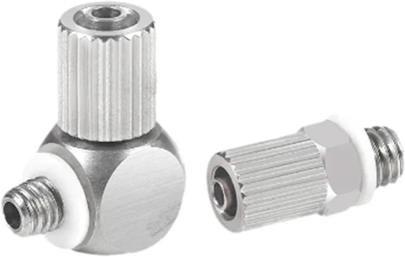 304 Stainless Steel Fittings Connector Mini M5 Thread 4mm M5-4 Air Cylinder Connector 2Pcs(MS-3H-4)