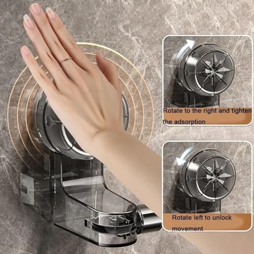 Image of 25.6 Inch Retractable Towel Rack, Bathroom Napkin Rack Strong Stainless Steel Bar, Space-Saving Suction Cup Towel Rack with Rotatable, Bathroom Organizer for Clothes