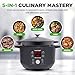 Nutrichef 6 Quart Electric Dutch Oven | 1500W 5-in-1 Enamel Coated Cast Iron Pot with Stainless Steel Lid | Precise Temperature Control | Includes 2 Silicone Pot Holders & Heat Resistant Pad | Black
