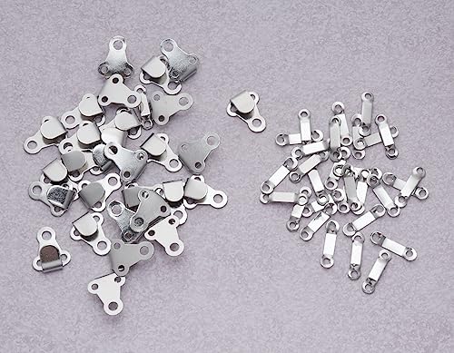 sowaka 30 Pairs Sewing Hooks and Eye Closure Fasteners Clasps for Pants Metal Small Buckle for Dress Skirt Sewing Bra Replacement DIY Crafting Clothing (Silver) - Thumbnail 2