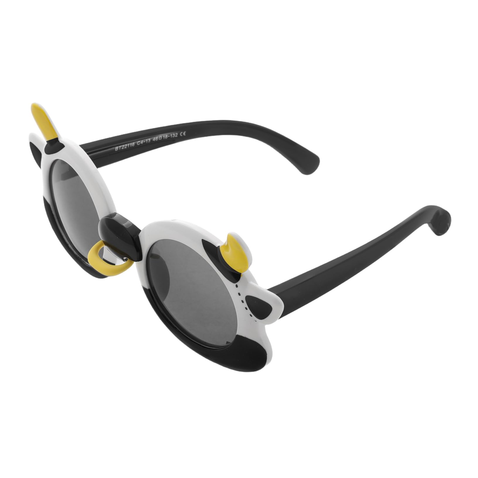 PartyKindom Adorable Boys and Girls Sunglasses with Cow Pattern Polarized Uv Protection for Boys Girls Flexible Silicone Frame