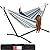 Best Choice Products Double Hammock with Steel Stand, Indoor Outdoor Brazilian-Style Cotton Bed w/Carrying Bag, 2-Person Capacity - Ocean