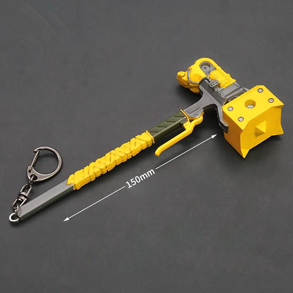 Superbuybox APEX Caustic Heirloom Metal Death Hammer Action Figures Toys Collection Keychain Gift Party Supplies Desk Decoration Backpack Pendant Gift