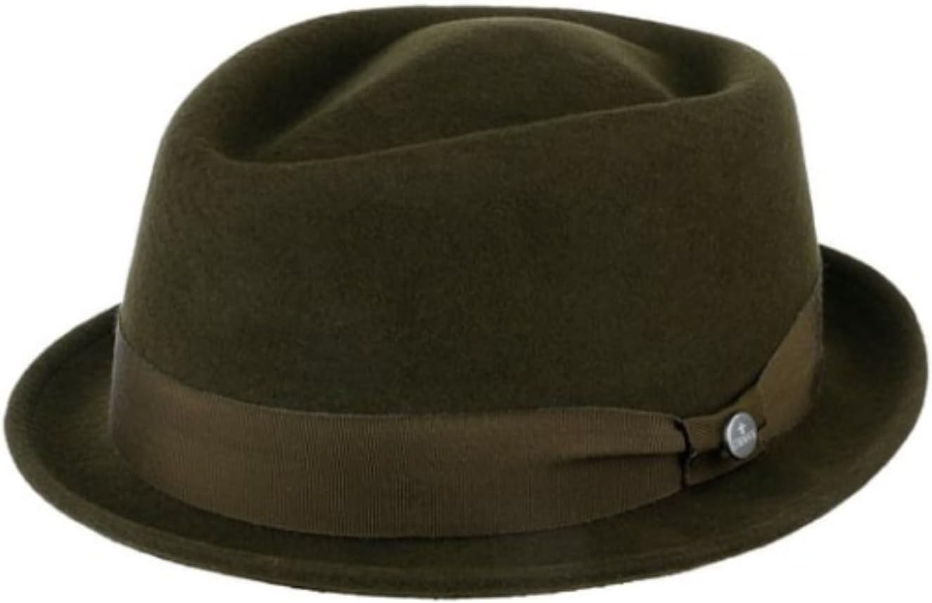 Classic Western Felt Cowboy Hat, Black Grosgrain Band with Feather