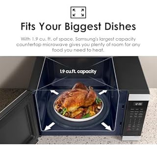 SAMSUNG 1.9 cu. ft. Countertop Microwave with Sensor Cooking, Stainless Steel, MS19DG8500SRAA