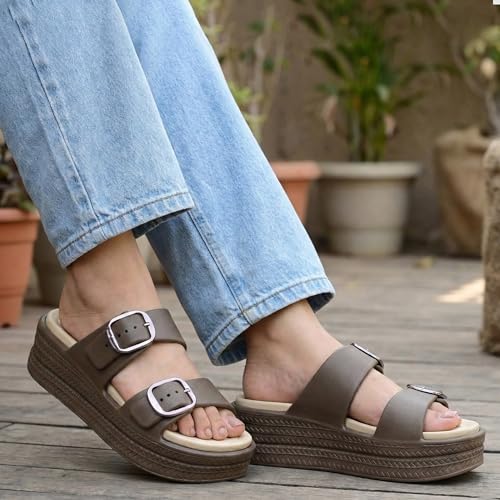 Image of KOBURG Diva Sandals for Women| Durable| Lightweight| Daily|Stylish l Antiskid|Heels|Easy to Clean Sandals| Comfortable | Extra Soft Slide KS-444