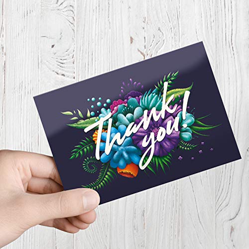 Thank You Cards (24pcs), Includes Blank Cards & Envelopes with Stickers, 4 x 6", New Floral Design (Model#2) Perfect for Any Occasion - Image 5