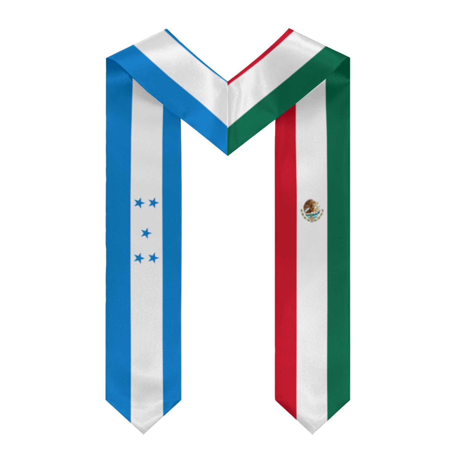 Generic Mexico Mexican Honduras Hondurans Flag Graduation Stole Scarf Shawl Sash for Men Women Abroad Student International Study Graduate Gift Unisex