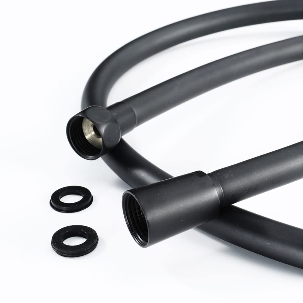 Święty prysznic przeciwskręcający 1500mm srebrny PVC wysokociśnieniowy gładki wąż prysznicowy, do wanny ręcznej głowicy prysznicowej elastyczny wąż prysznicowy obrót o 360°(Silver)