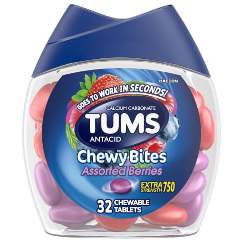 TUMS Chewy Bites Antacid Tablets, Assorted...