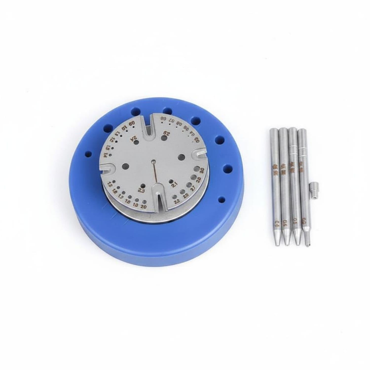 Balance Wheel Punch Set All Steel Watch Hairspring Punch Tool Professional Watch Balance Remover for Watchmakers, Blue, Reinforced Steel-image-48