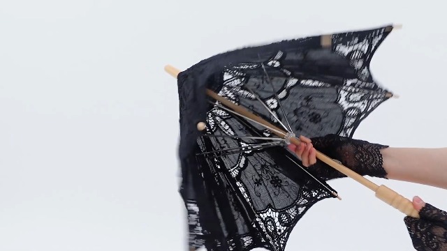 Amazon.com: Paterr 3 Pcs Black Lace Parasol Vintage Gothic Lace