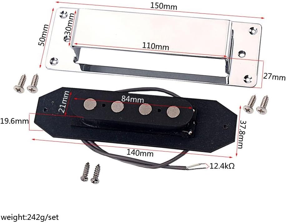 LoveinDIY 1pc Electric Bass Bridge Pickup