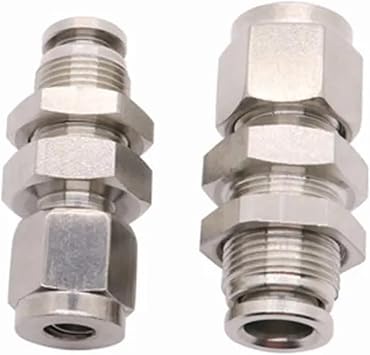 304stainless steel ferrule quick plug through plate straight through hard hose conversion quick plug straight through connector(PKM 12-12)
