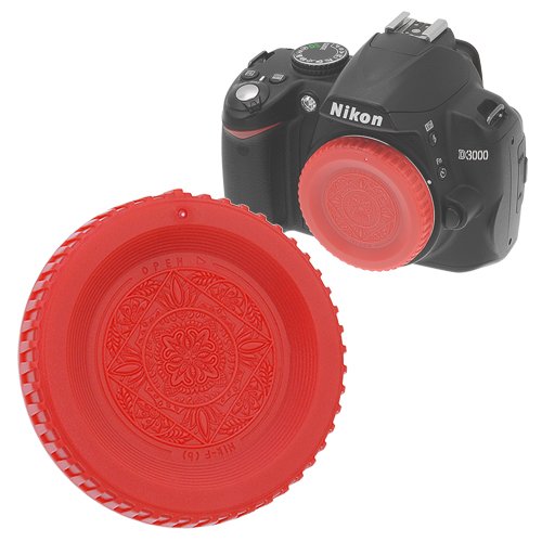 Fotodiox Red Designer Body Cap Compatible With Nikon F-Mount Cameras #TOP27