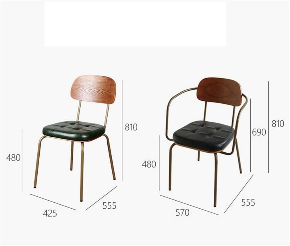 Industrial Household Retro Iron Soft Package Backrest Armchair Restaurant Bar Chair
