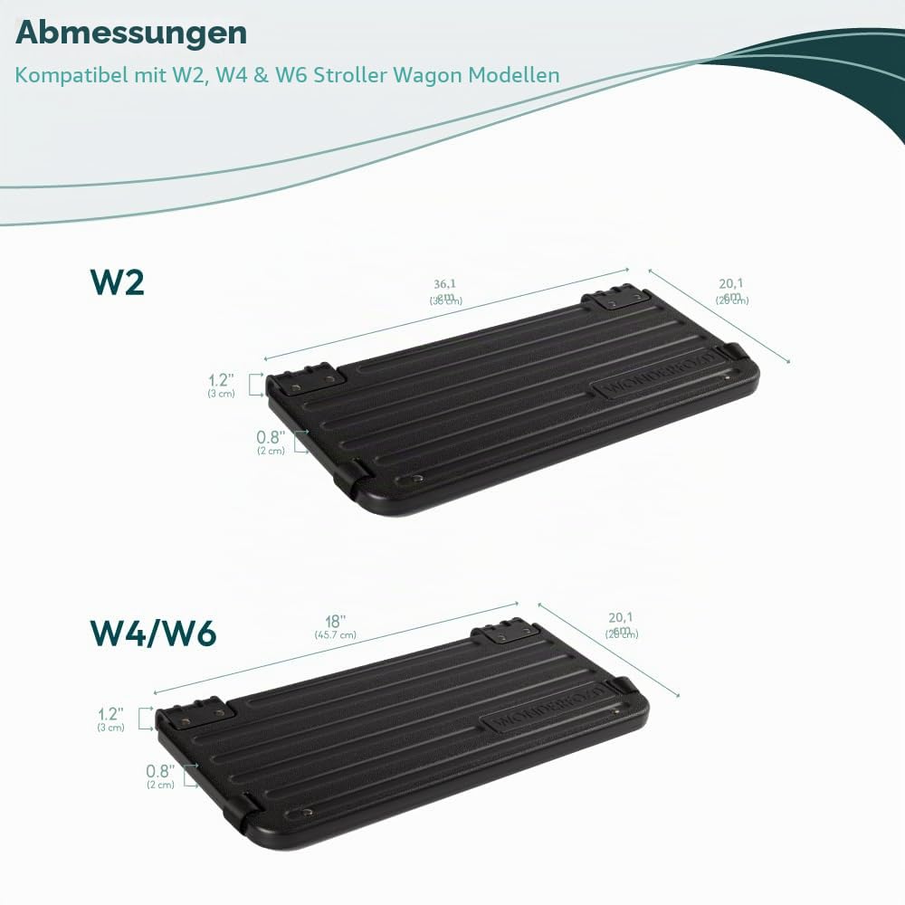WONDERFOLD Buddy Board Wagon Kinderwagen Stehbrett – Aufstellaufsatz mit rutschfester Oberfläche für Kleinkinder, leicht zusammenklappbar (kompatibel mit W4-Modellen)