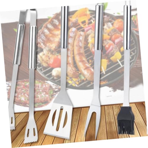 Set 5 piezas de herramientas para parrilla en acero inoxidable miniatura 2