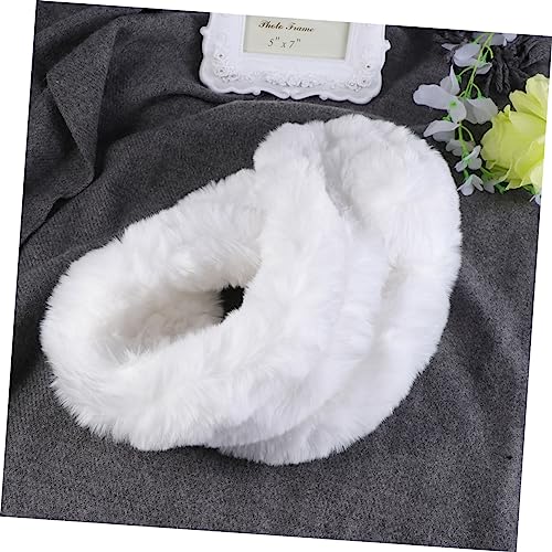 Beaupretty Faux Rabbit Fur Scarf for Women Warm Plush Winter Neck Gaiter Cozy Ring Scarf for Girls Soft and Stylish Winter Accessory3