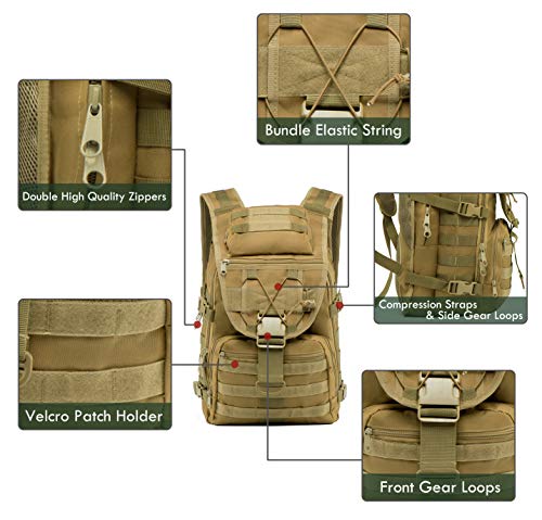Foto von Militär Rucksack Wanderrucksack Herren Mil-tec Taktischer Bundeswehr Reiserucksack 35L Trekkingrucksack Motorrad Survival Jagdrucksack