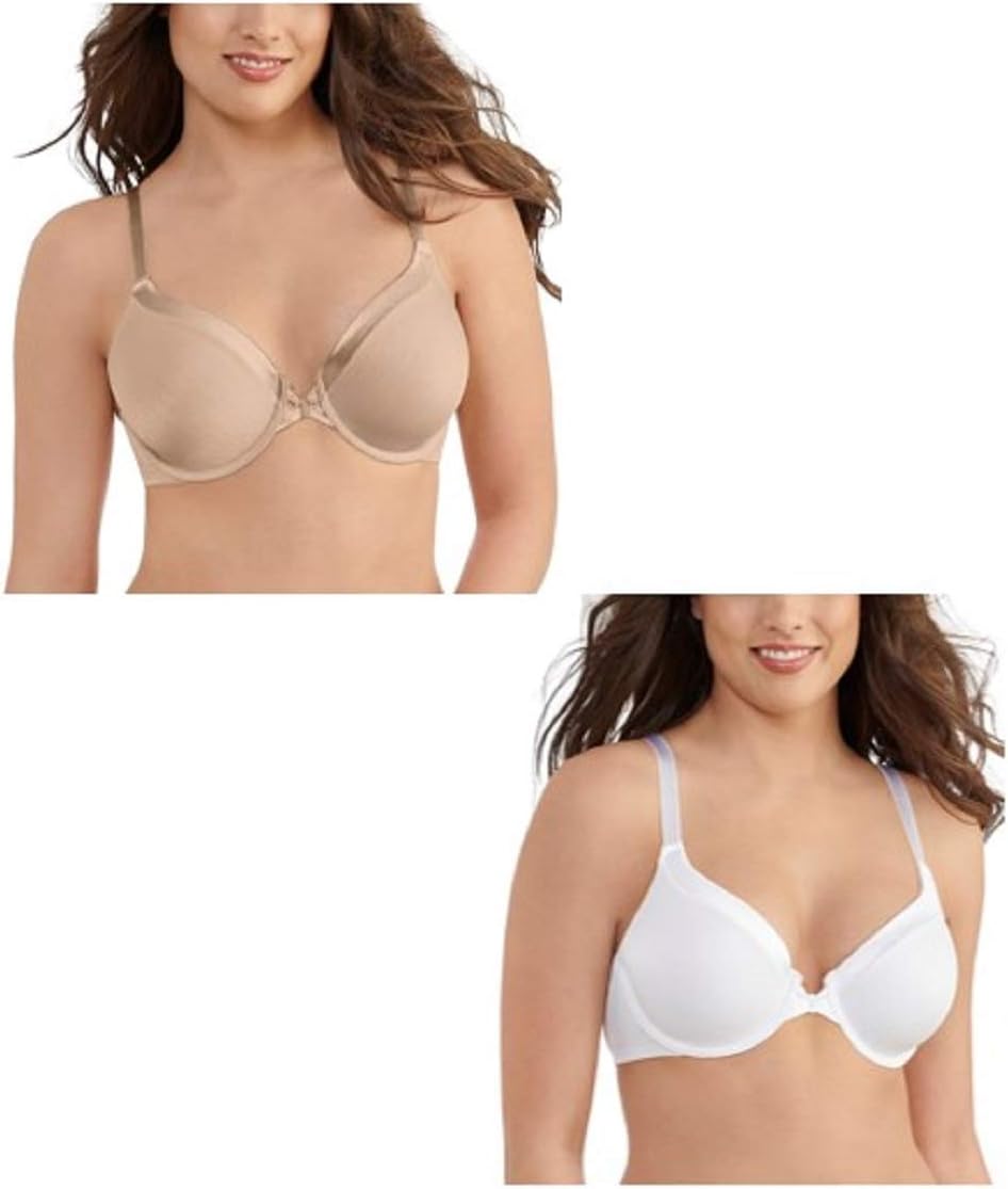Vanity Fair Women's Illumination Full Front Coverage Close Bra, Rose Beige/Star White, 34C