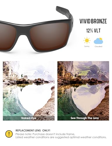 Image of BLAZERBUCK Anti-salt Polarized Replacement Lenses for Oakley Turbine OO9263 Sunglass