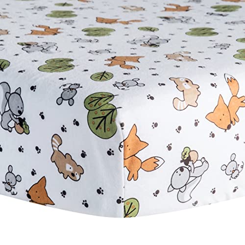 Image of Trend Lab Cotton Crib Sheet, Forest Animal