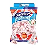 Jumbo Red & White Peppermint Hard Candy Balls 120 Count Bag