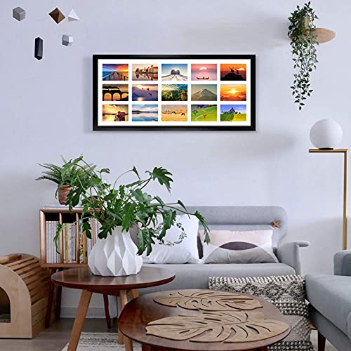 Mebrudy 4X6 Collage Picture Frames With 15 Openings, 2 Pack Black Multi Photo Frames Display 4 X 6 Pictures With Mat For Wall Mounting #TOP2