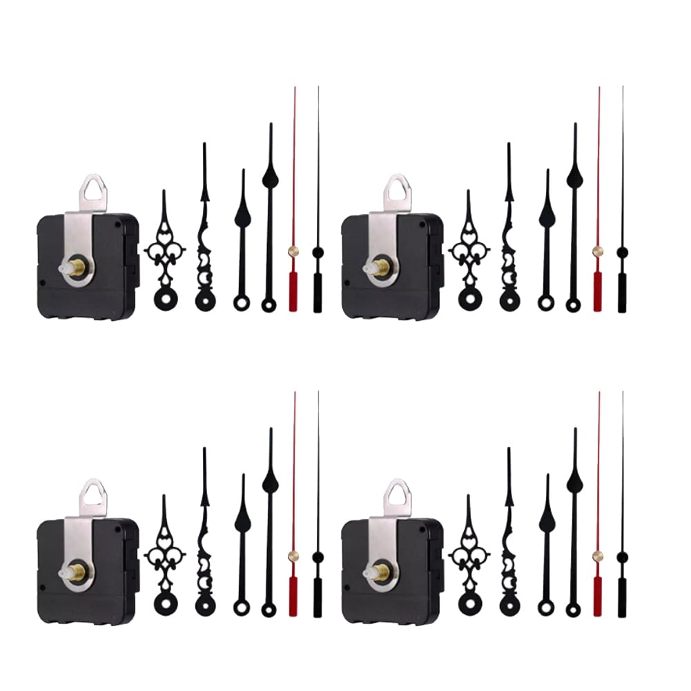 CTRLZS 4PCS DIY Silent Movement Mechanism Spindle Hands Kit Repair Tool Parts Wall Quartz Movement Clock Accessories