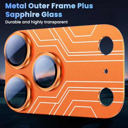 Image of Uyiton for iPhone 17 Pro Max Camera Lens Protector, Metal Frame Glass Cover