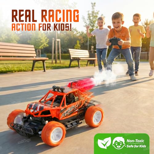 Image of Zest 4 Toyz Remote Control Car Toy for Kids Adults | Off-Road Monster Truck Climbing Racing Car | Mist Spray Effect | Drift RC Car | Rechargeable | USB Cable | LED Lights | Birthday Gift