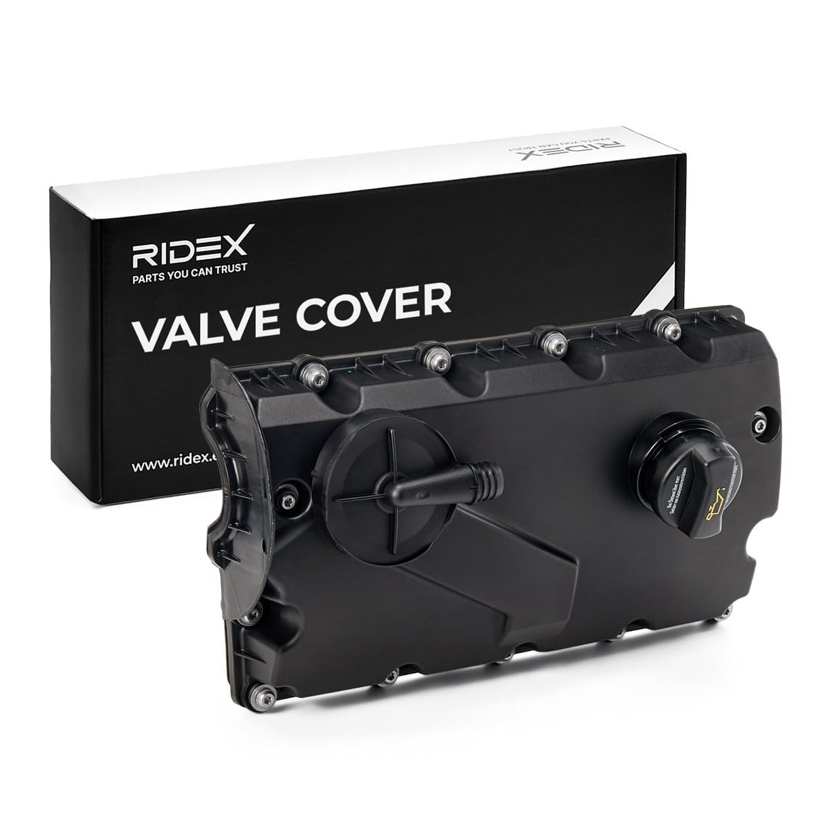 RIDEX 977C0028 Coperchio punterie con guarnizione coperchio valvole con valvola di sfiato con tappo di chiusura Compatibilità con VW Golf IV Hatchback 1J1