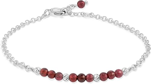 Miniatura 9 de 925 Sterling Silver Pearl Bracelets for Women - June Birthstone Bracelet Sterling Silver - Dainty Bracelets for Women - Sterling Silver Bracelet -