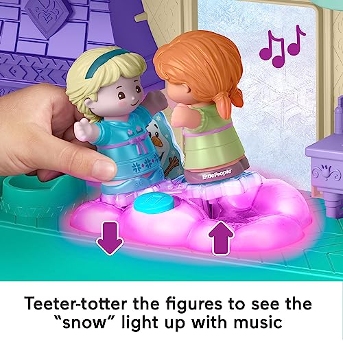 Fisher-Price Little People Toddler Playset Disney Frozen Arendelle Castle With Lights Sounds Anna & Elsa Figures For Ages 18+ Months (Amazon Exclusive) #TOP2