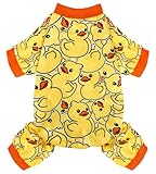 Dog Pajamas Soft Lightweight Dog Onesies Outfit Clothes for Small Medium Large Puppy Pjs for Pet Boys Girls Dogs Cats (XL (Back: 14',Chest: 19.5', Neck: 11.5'), Duck)