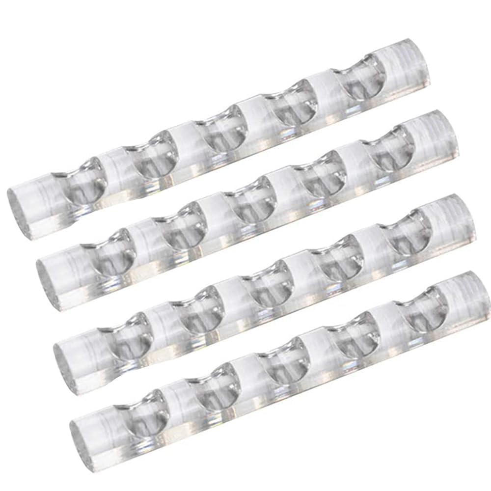 Cawhui 4Pcs Nail Art Acrylic Brush Holder - Simple Transparent Stand, Brush Rest for 5 Nail Pens, Gel Nails Brushes & Tools, Stylish Useful Nail Supplies