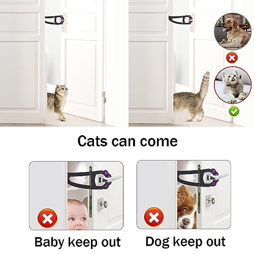 Cat Door Latch Holder Universal Door Strap Pets Alternative Door Locks Adjustable Pet Door Latch Interior for Letting Cats In Keeping Dog Out - Image 4