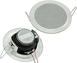 ChiliTec Einbaulautsprecher Lautsprecher für Decke Wand Rund 135mm 60Watt Weiß