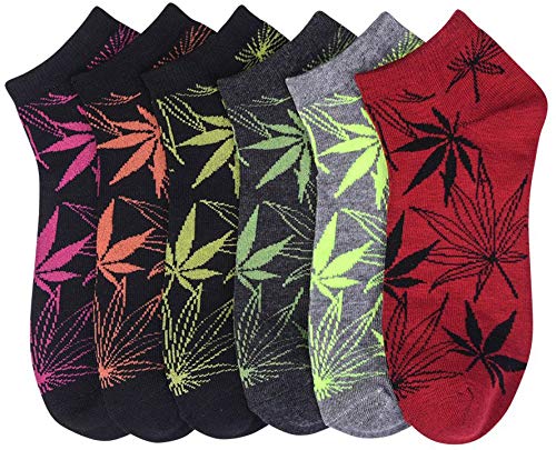 Image of ToBeInStyle Pack of 6 Printed & Solid Low Cut Ankle Socks - Kid's & Adults