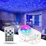 ✨ 【VOLUMEN & HELLIGKEIT EINSTELLBAR & AUTO-OFF-TIMER】Sternprojektor Galaxis mit 22 Tasten Fernbedienung, können Sie das Licht frei ein- und ausschalten, die Helligkeit einstellen,Drehzahl und Lautstärke, Beleuchtungsmodus / Farben ändern, Bewegung starten /stoppen.Sternprojektor mit 4 Auto-Off-Timer-Optionen, eingebaut 0,5H / 1H / 1,5H / 2H / Ausschalten.
