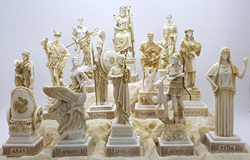 Lot de 12 figurines en albâtre en albâtre 16 cm