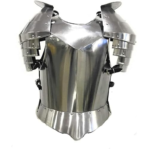 Medieval Times Shoulder Guard Steel Breastplate Historical Reenactments LARP Cosplay Role Play Body Armor Halloween Costume